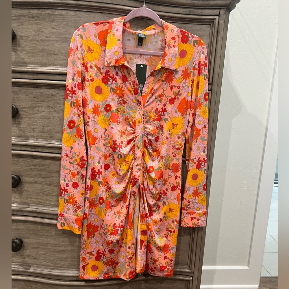 Floral Button-Up Dress